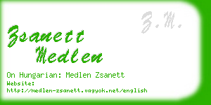 zsanett medlen business card